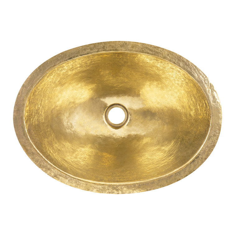 Terra Firma Oval Polished Brass Undermount Copper Bathroom Sink