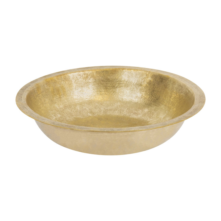 Polished Brass 18'' Round Copper Bathroom Sink