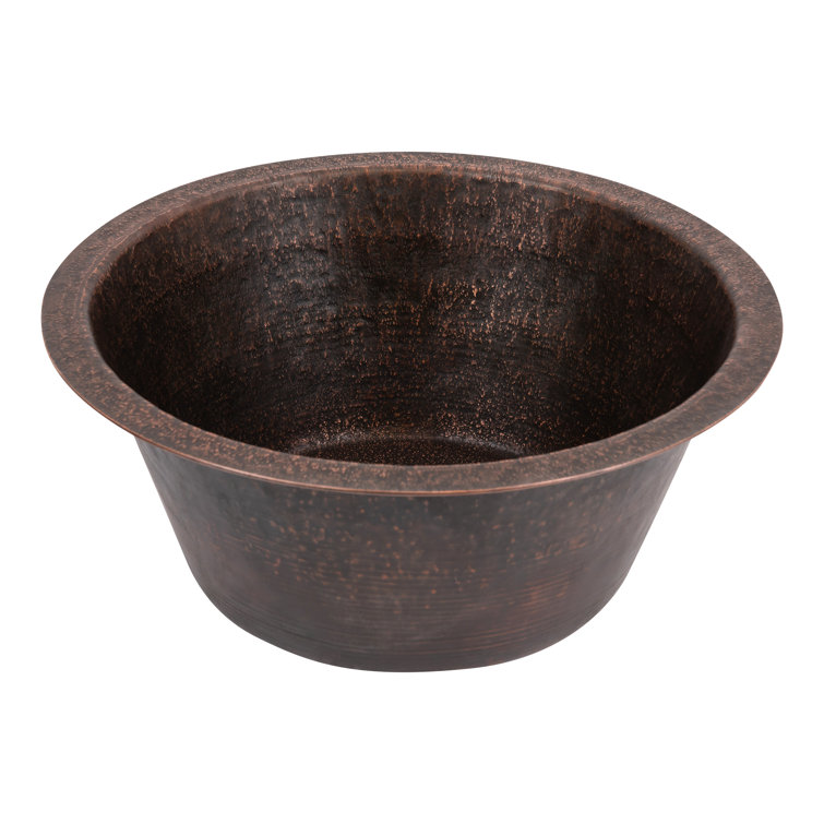 Terra Firma 16'' Round Dark Brown Copper Undermount Kitchen Sink