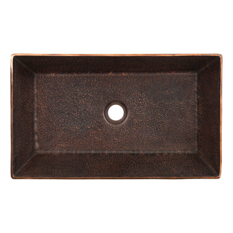 Terra Firma 20'' Dark Brown Copper Rectangular Bathroom Sink