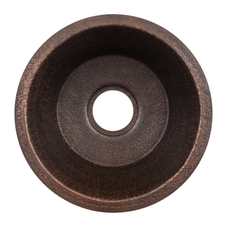 Terra Firma 16'' Round Dark Brown Copper Undermount Kitchen Sink
