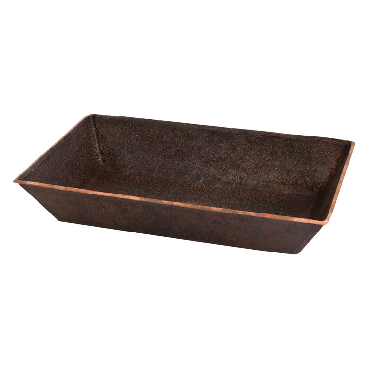 Terra Firma 20'' Dark Brown Copper Rectangular Bathroom Sink