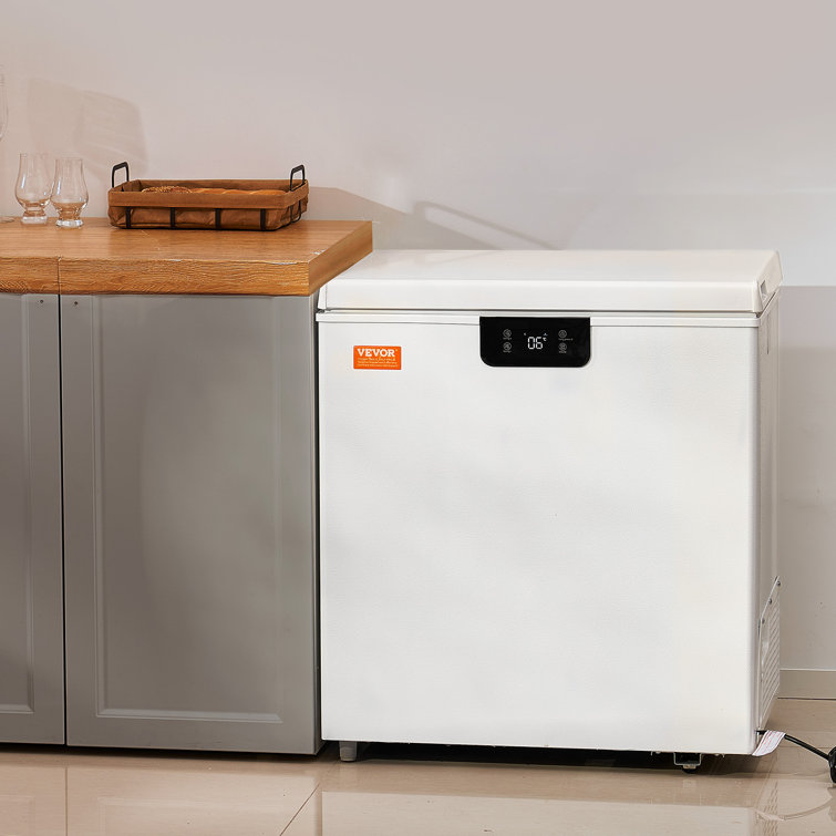 White 3.88 Cu.ft Compact Chest Freezer with Digital Display