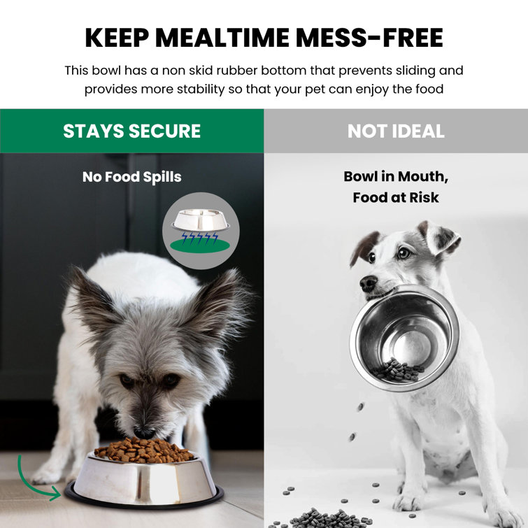 16 oz Stainless Steel Non-Skid Pet Bowl