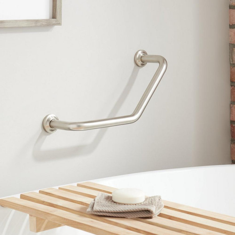 Lenoir 16-3/4" Brushed Nickel Angled Grab Bar