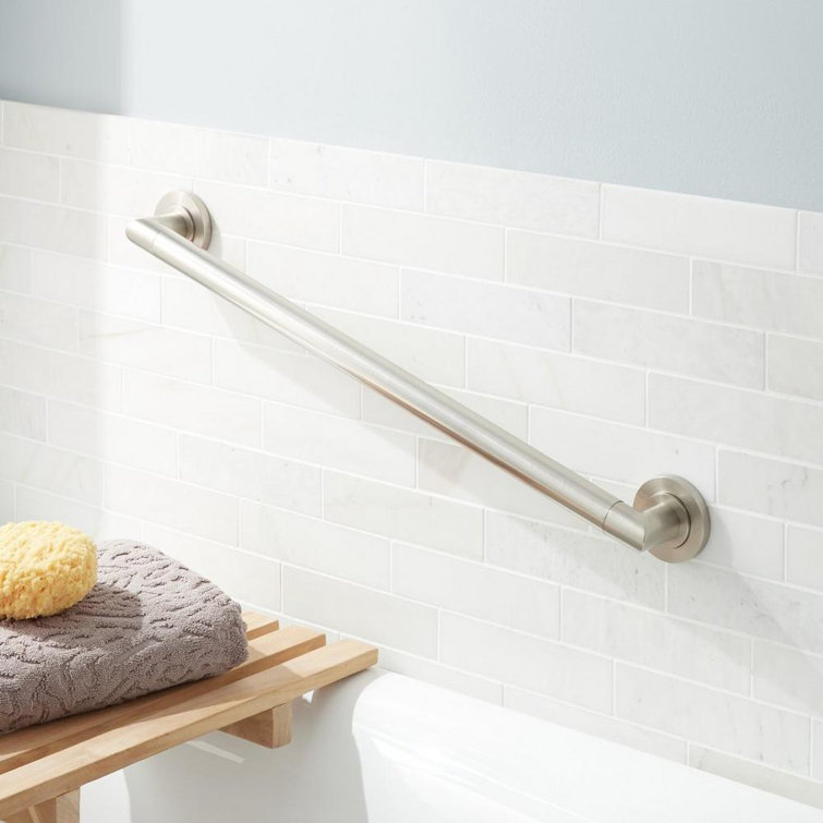 Brushed Nickel Wall Mount Bathroom Grab Bar