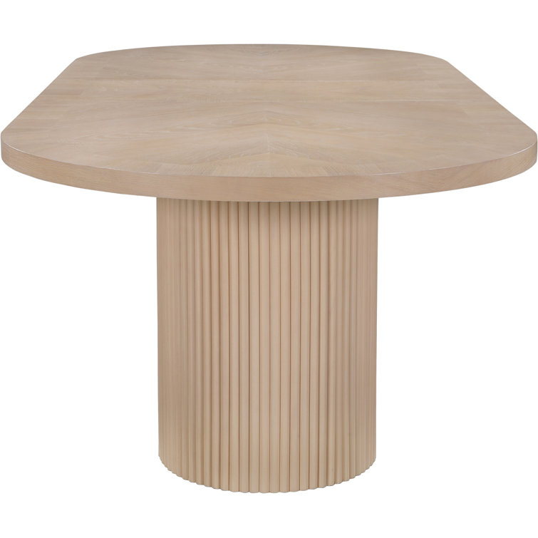 Ivona Natural Oak Extendable Oval Dining Table