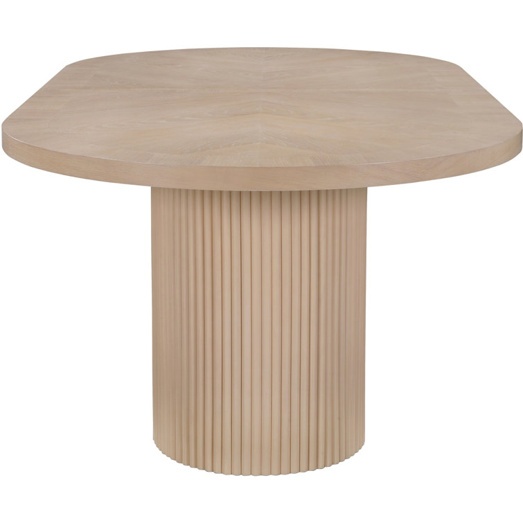 Ivona Natural Oak Extendable Oval Dining Table