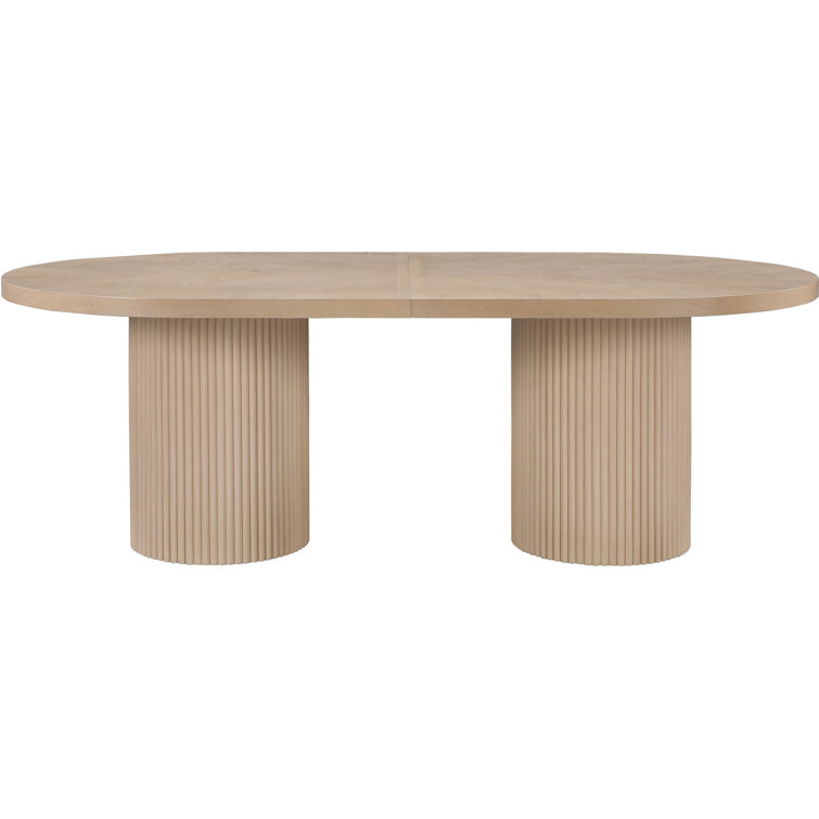 Ivona Natural Oak Extendable Oval Dining Table