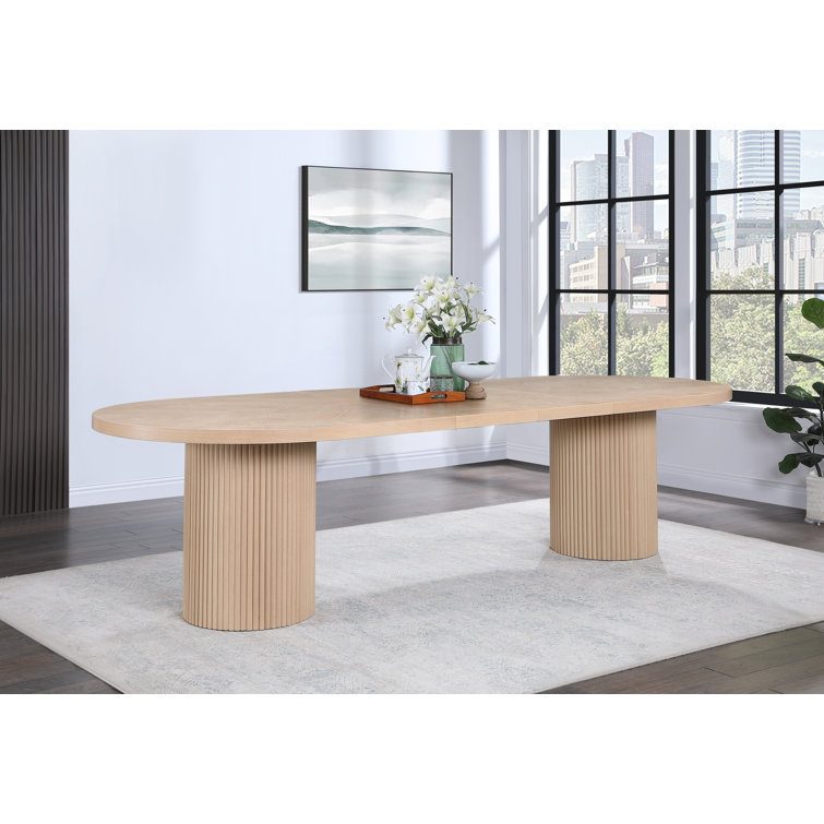 Ivona Natural Oak Extendable Oval Dining Table