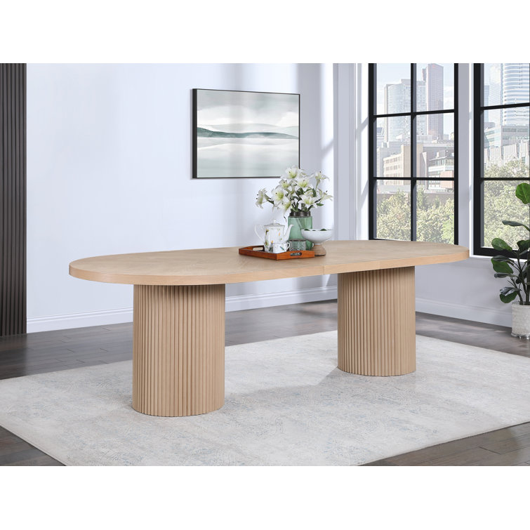 Ivona Natural Oak Extendable Oval Dining Table