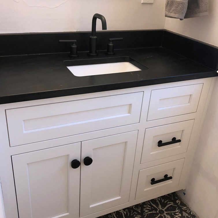 White Ceramic Rectangular Undermount Bathroom Sink