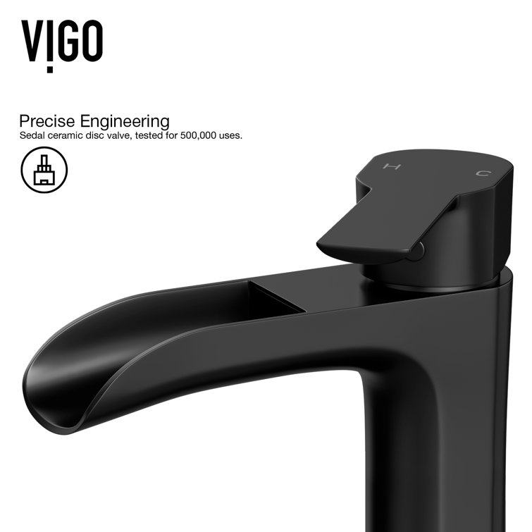 Niko Matte Black Brass Single Handle Vessel Faucet