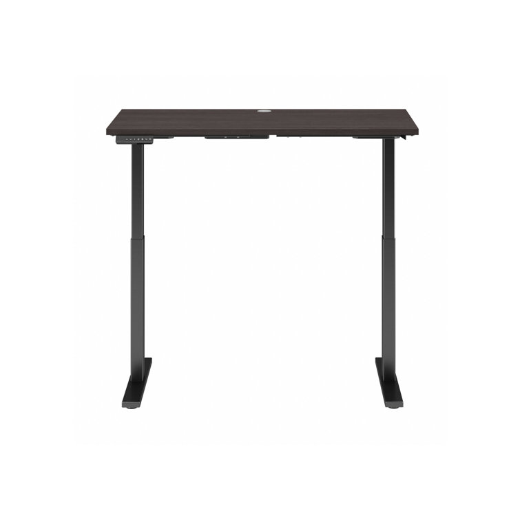 Storm Gray Electric Adjustable Height Desk with Black Steel Frame