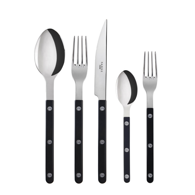 Bistrot Solid 5 - Piece Stainless Steel Flatware Set, Service for 1