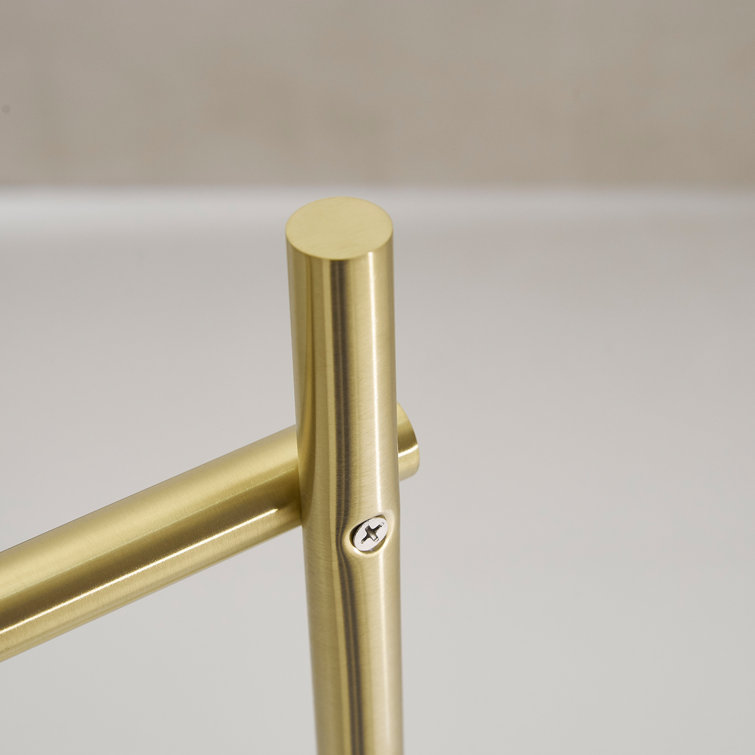 Brushed Gold Stainless Steel Freestanding Toilet Paper Holder