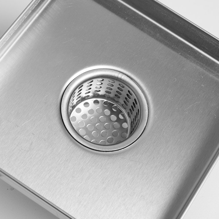 6-Inch Brushed Nickel Square Stainless Steel Shower Drain