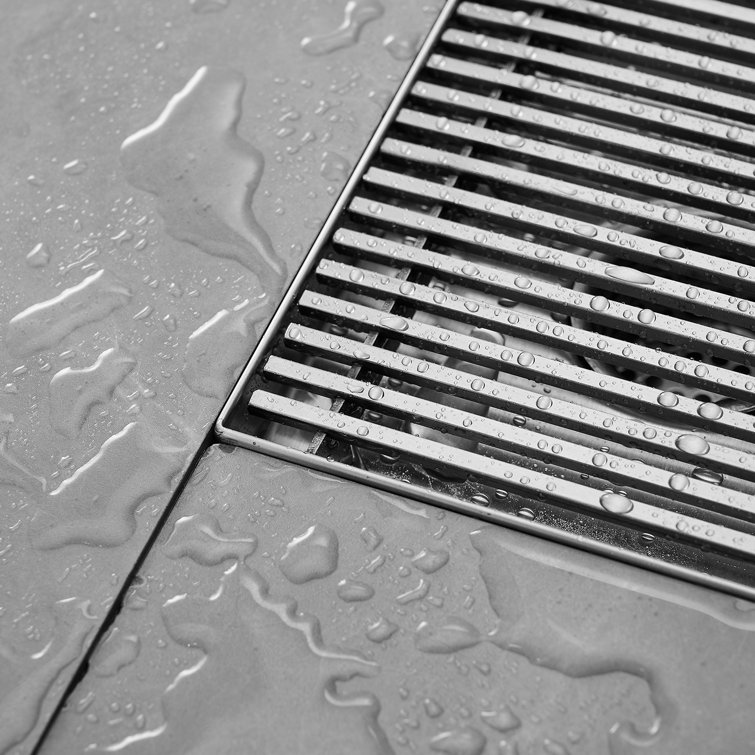 6-Inch Brushed Nickel Square Stainless Steel Shower Drain