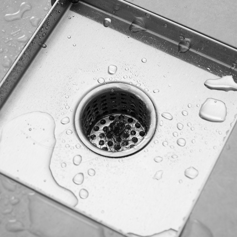 6-Inch Brushed Nickel Square Stainless Steel Shower Drain