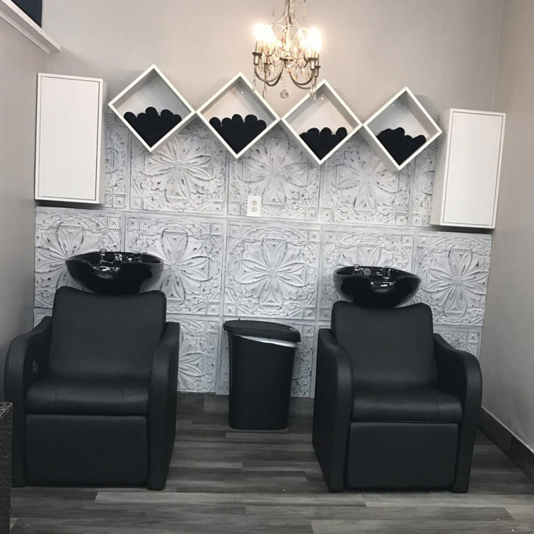 Milan 24'' White Textured PVC Ceiling Tile Set