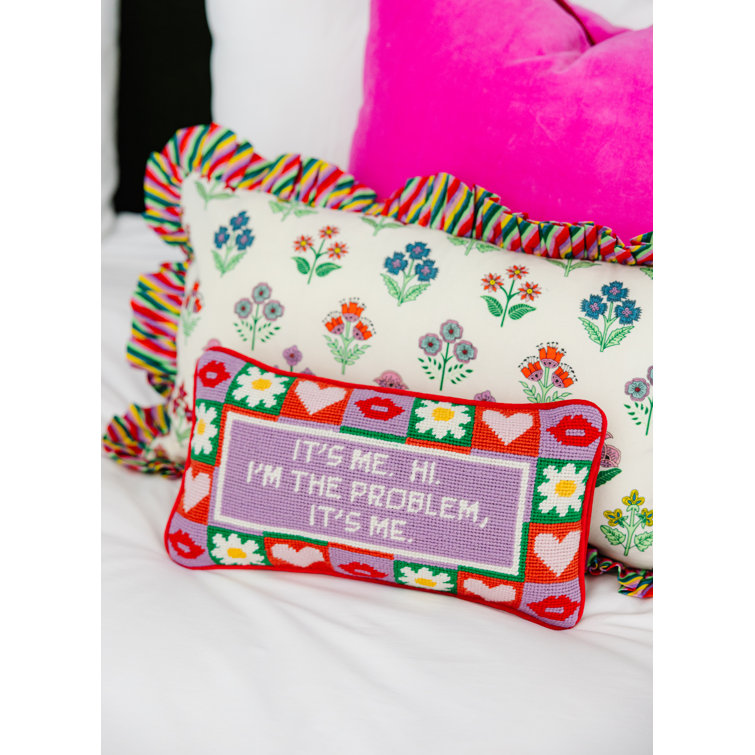 Furbish Studio Embroidered Cotton Throw Pillow