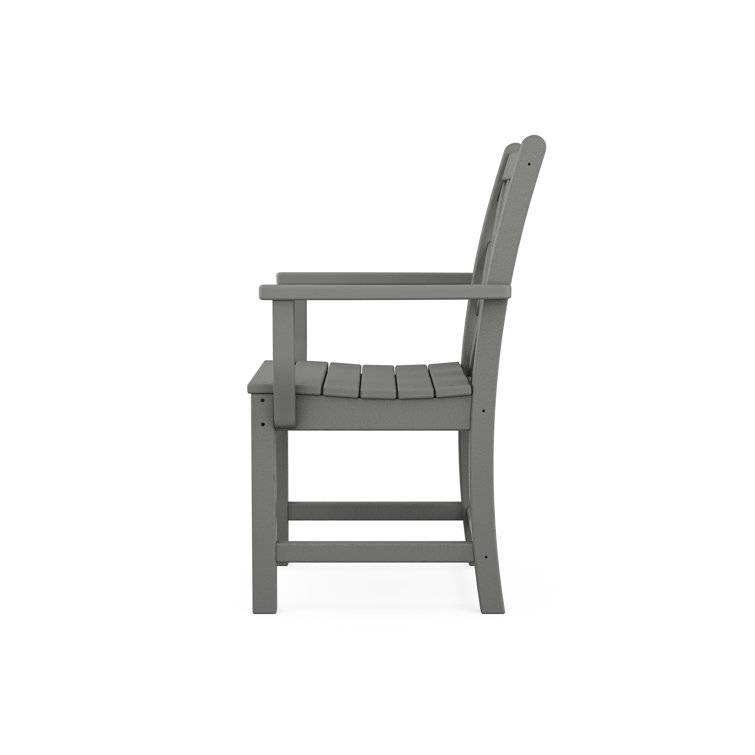 Slate Grey Chippendale Outdoor Dining Arm Chair