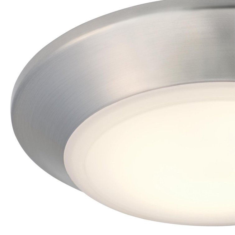 Brushed Nickel 7.5-Inch LED Flush Mount Light with Frosted Acrylic Shade