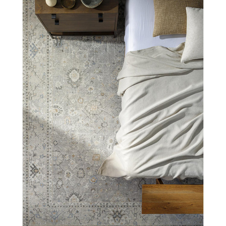 Feather Gray Synthetic Runner Rug, 2'7" x 7'3"