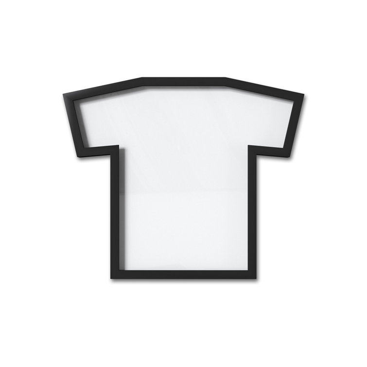 Classic Black Acrylic Wall-Mounted T-Shirt Display Frame
