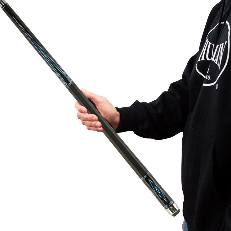 59'' Black and Teal Maple Pool Cue with 13mm Tip