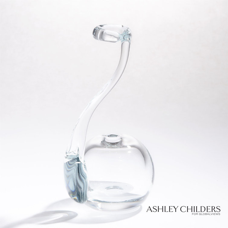 Handcrafted Clear Glass Novelty Bud Vase