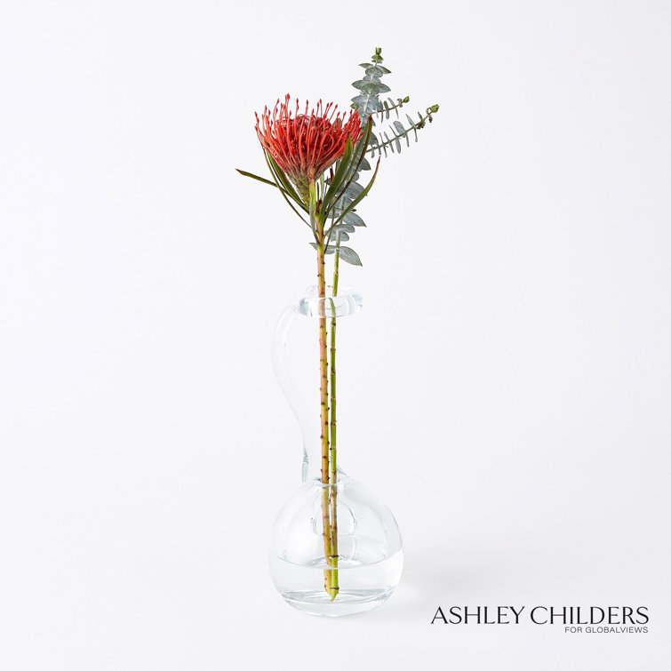 Handcrafted Clear Glass Novelty Bud Vase