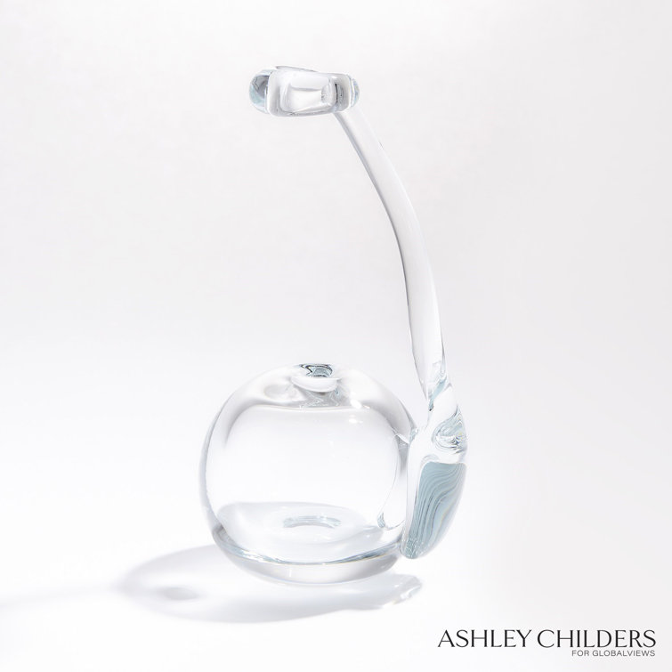 Handcrafted Clear Glass Novelty Bud Vase