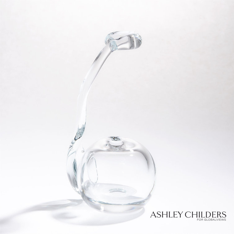 Handcrafted Clear Glass Novelty Bud Vase