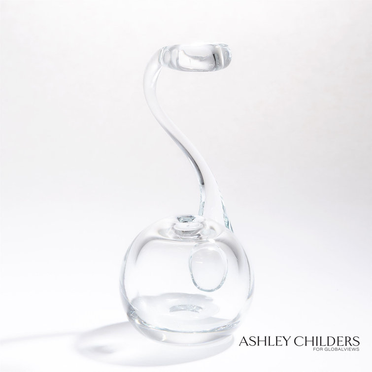 Handcrafted Clear Glass Novelty Bud Vase