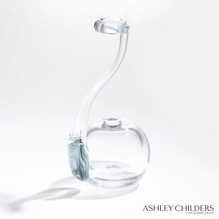 Handcrafted Clear Glass Novelty Bud Vase