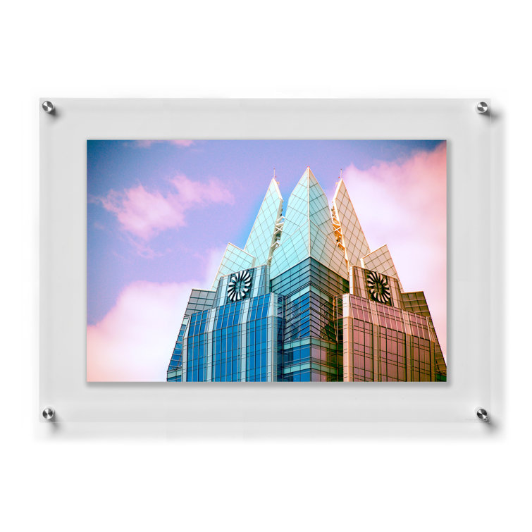 Silver Acrylic Floating Wall Mount Picture Frame