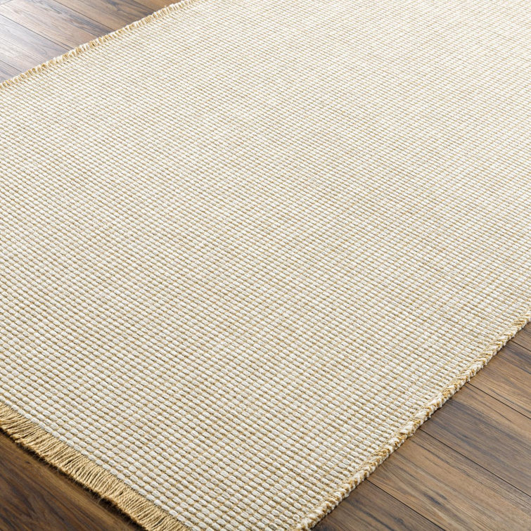 Light Beige Rectangular Synthetic Easy Care Area Rug