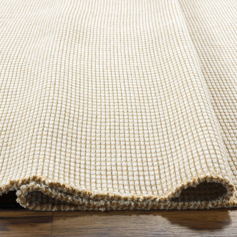 Light Beige Rectangular Synthetic Easy Care Area Rug