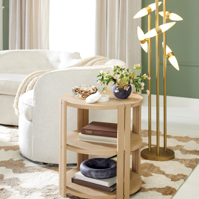 66'' Gold and White Frosted Glass Floor Lamp with Brass Accents