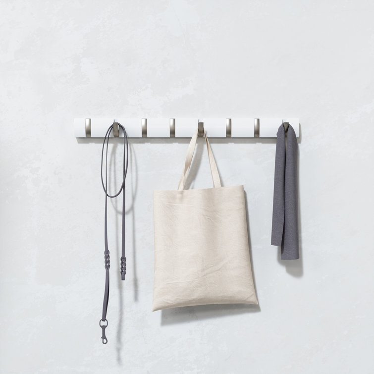 Umbra Flip 8 Sleek White Hardwood Wall Hook