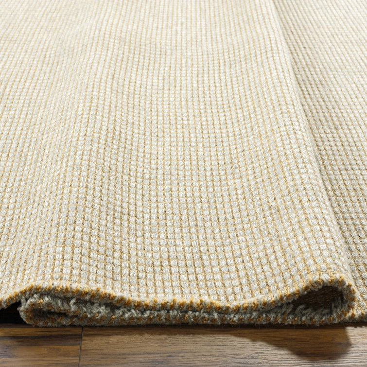 Gray and Natural Textured Rectangular 8' x 10' Area Rug