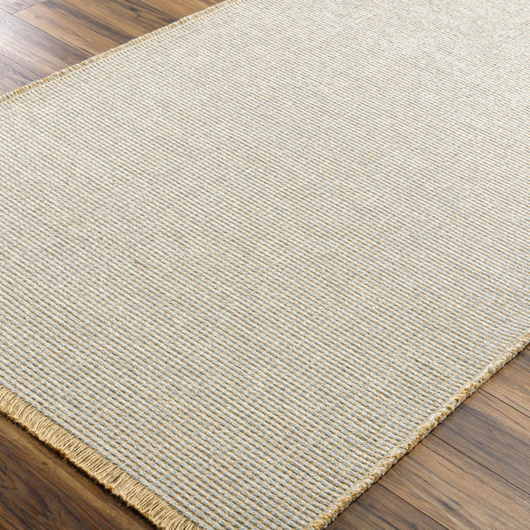 Gray and Natural Textured Rectangular 8' x 10' Area Rug