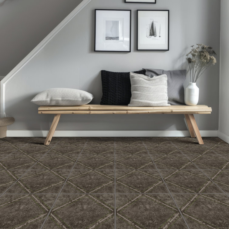 Metallic Marble Diamond Self-Adhesive Vinyl Floor Tiles, 12" x 12"
