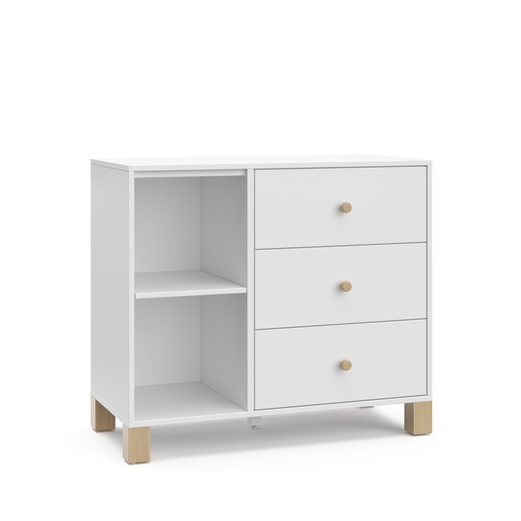 White Pine 3-Drawer Combo Dresser with Driftwood Accents
