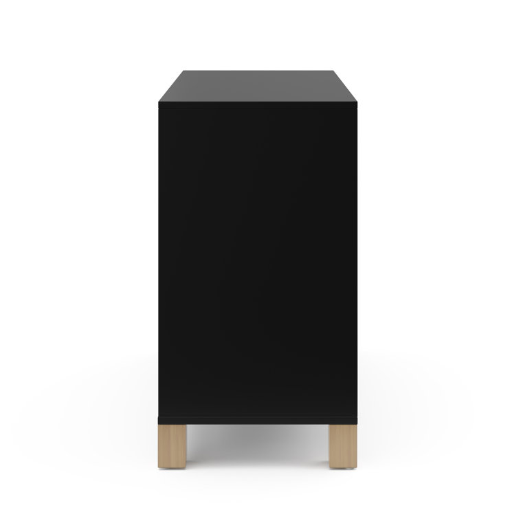 Black and Driftwood 3-Drawer Combo Nursery Dresser