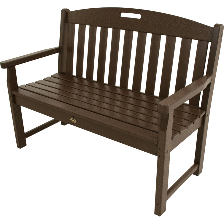 Vintage Lantern 48" Brown HDPE Outdoor Bench