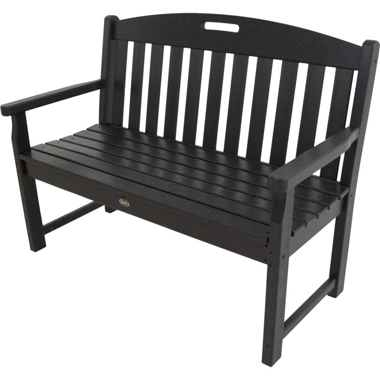 Stepping Stone Gray HDPE Outdoor Garden Bench