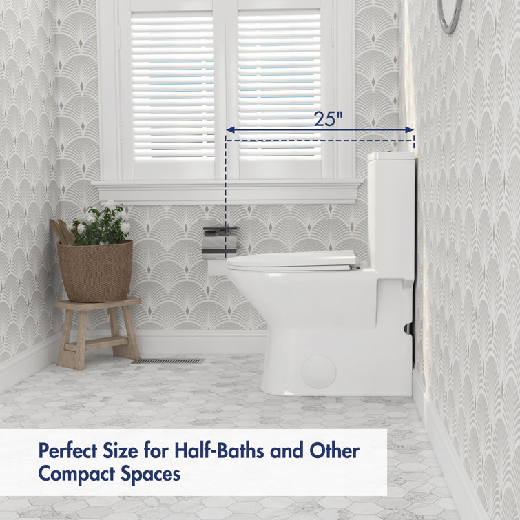 Naples White Dual Flush Compact Chair Height Elongated Toilet