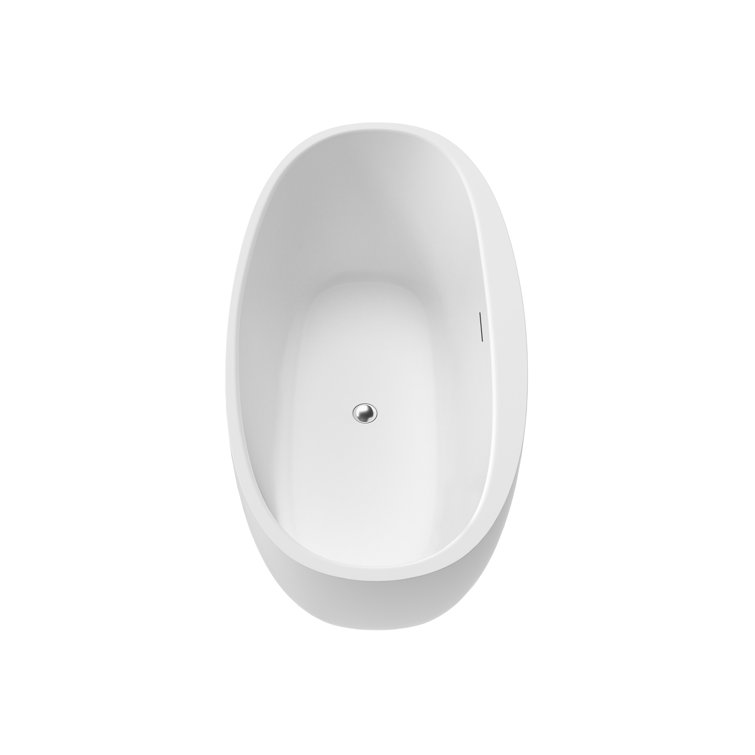 Altair 59" Glossy White Acrylic Freestanding Soaking Bathtub